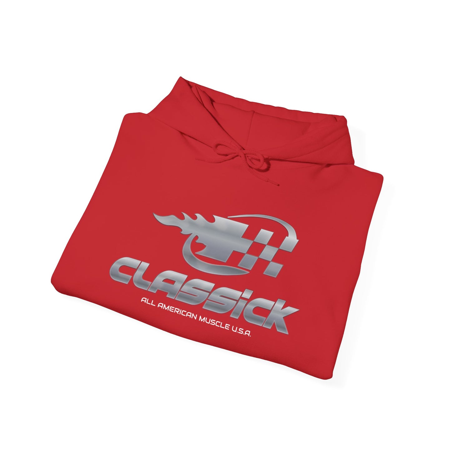 Classick Metal Logo Red Pullover Hoodie