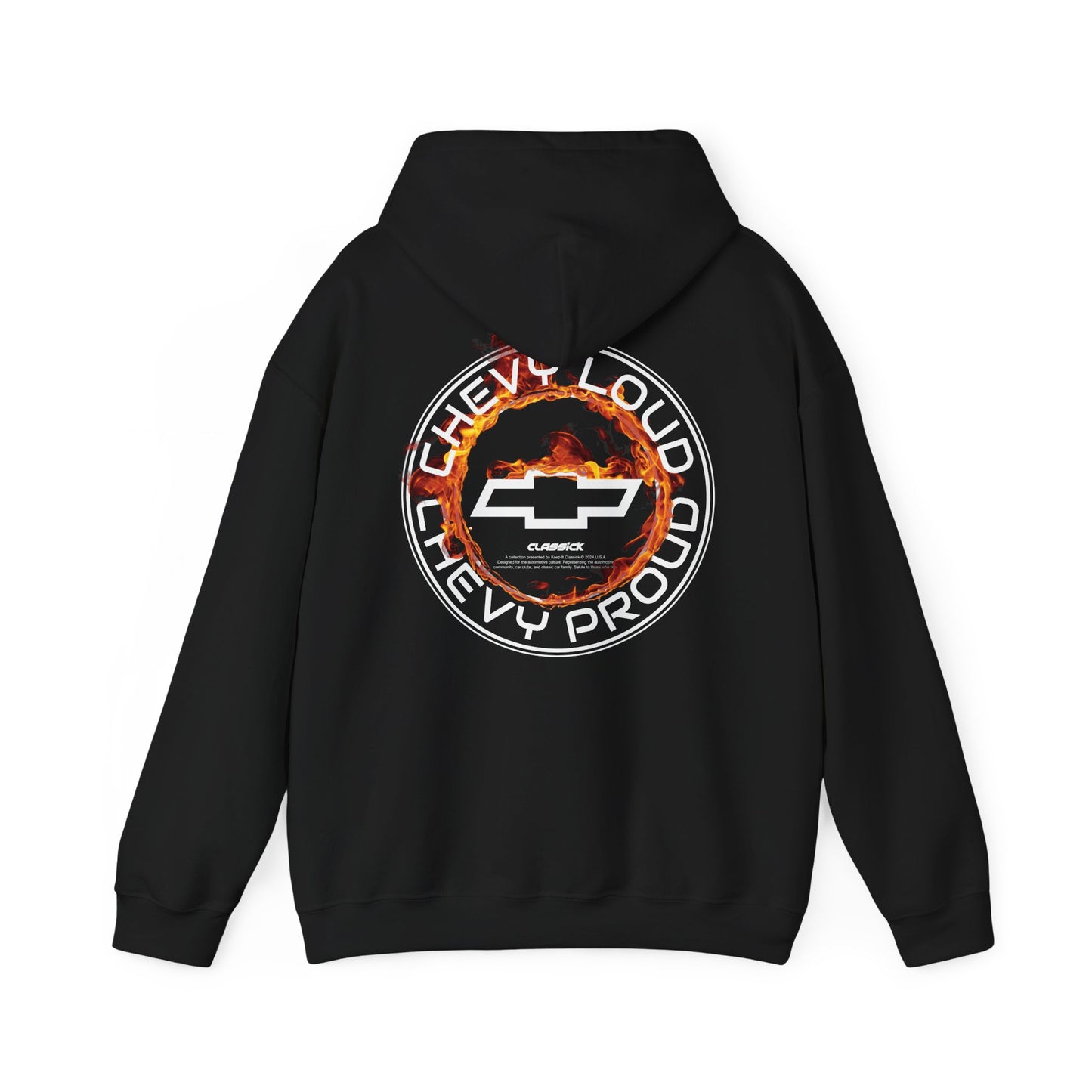 Chevy Loud Fire Black Pullover Hoodie