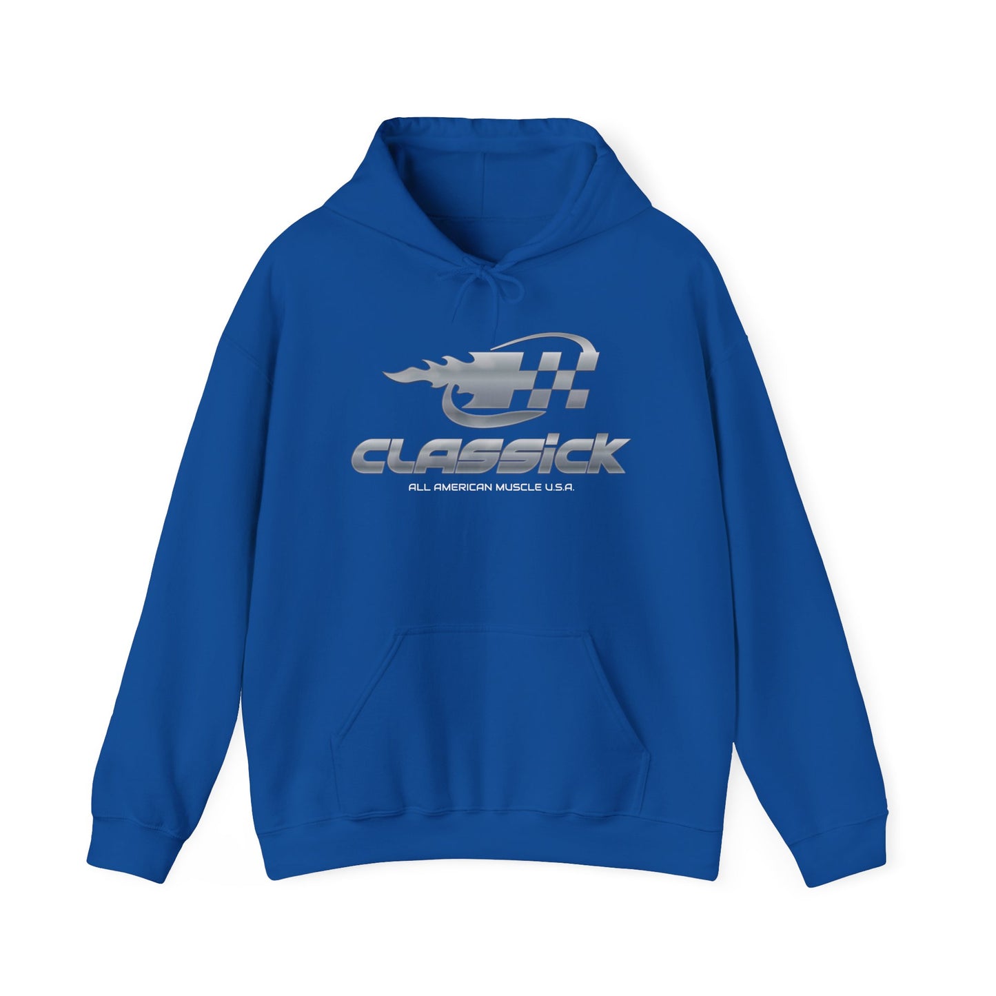 Classick Metal Logo Royal Blue Pullover Hoodie