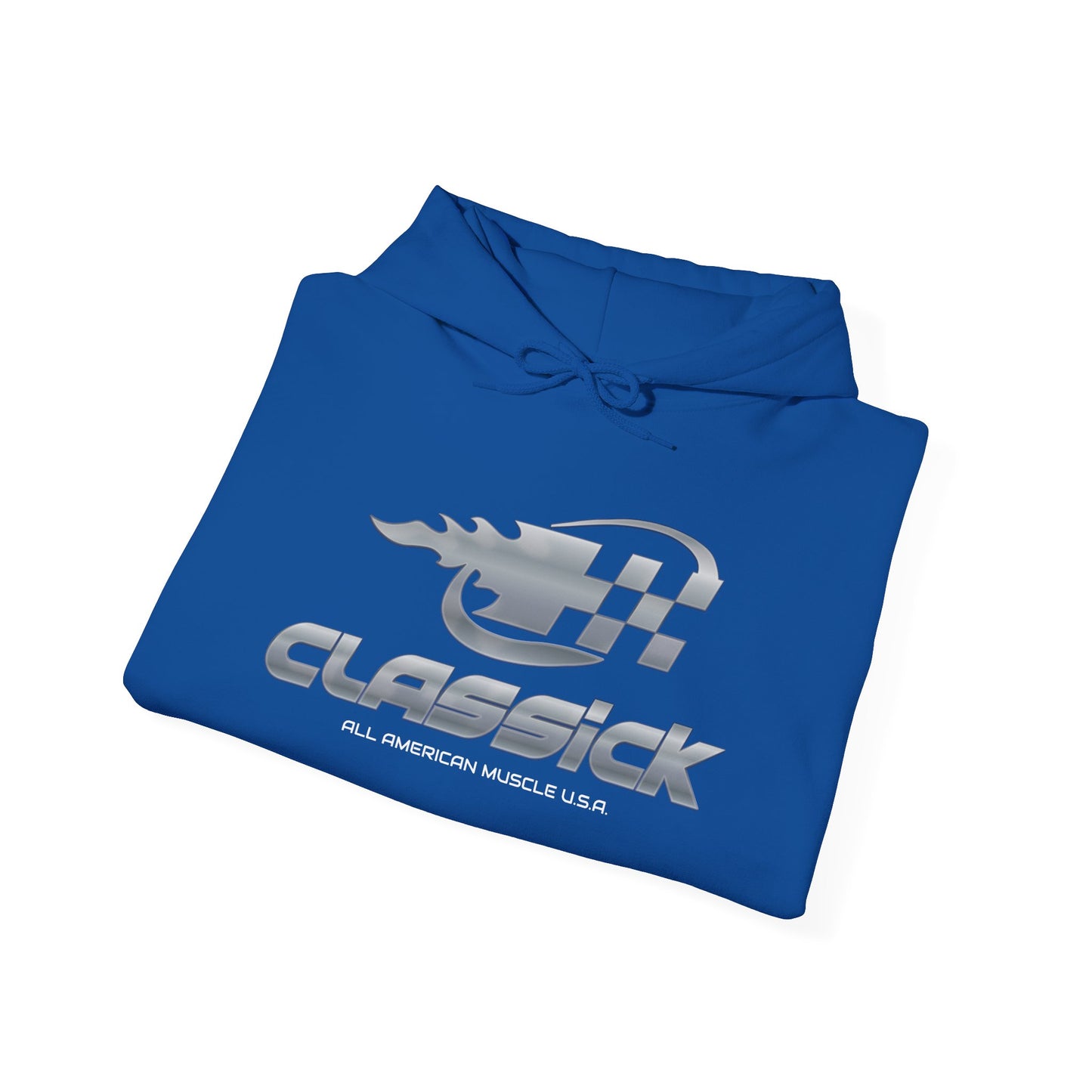 Classick Metal Logo Royal Blue Pullover Hoodie