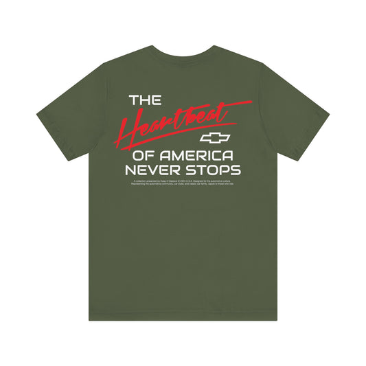 Iconic Heartbeat Military Green Tee