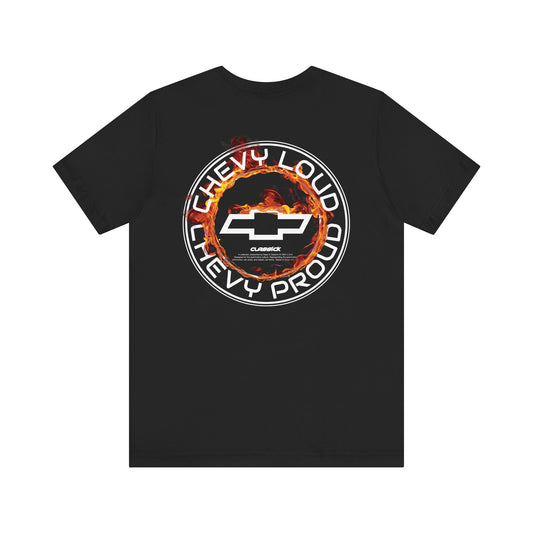 Chevy Loud Fire Black Tee